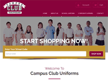 Tablet Screenshot of campusclubuniforms.com